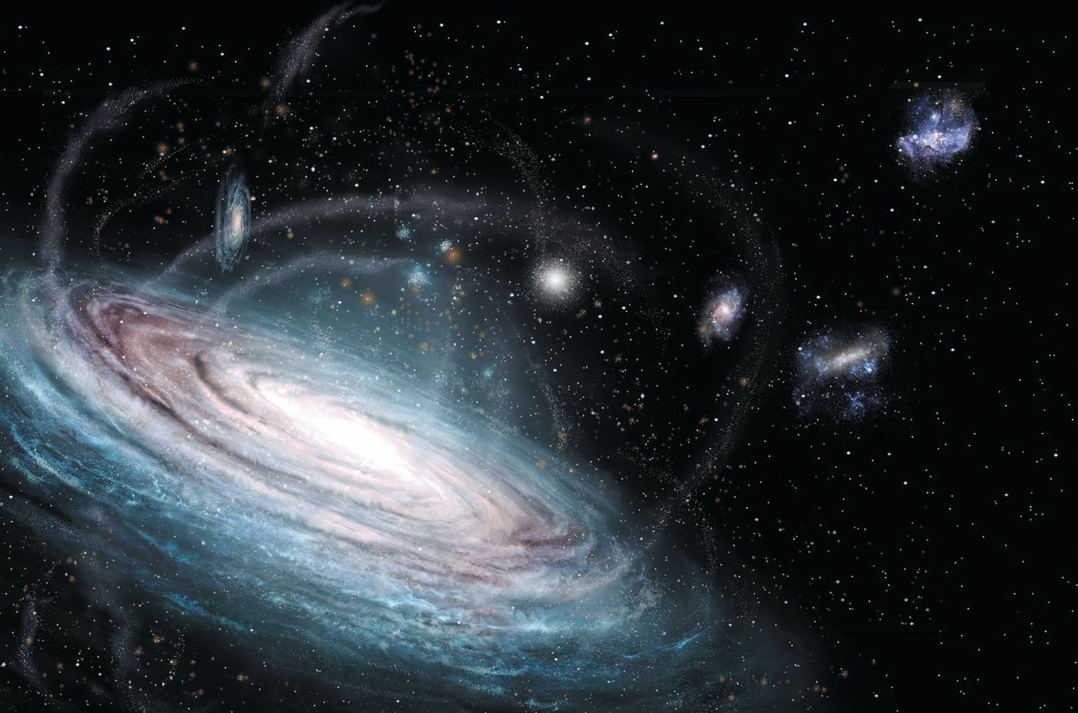 An illustration of a galaxy.